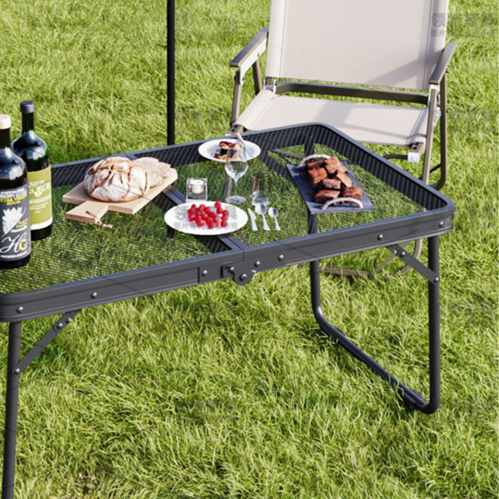 Masa Camping Pliabila, Geanta Transport, din Metal, 60x40x27cm