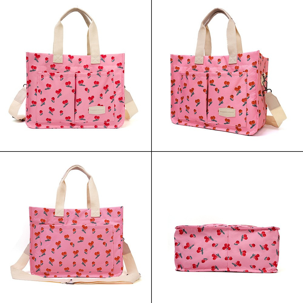 Handbag, Side Pockets, Adjustable Shoulder Strap, Snap Closure