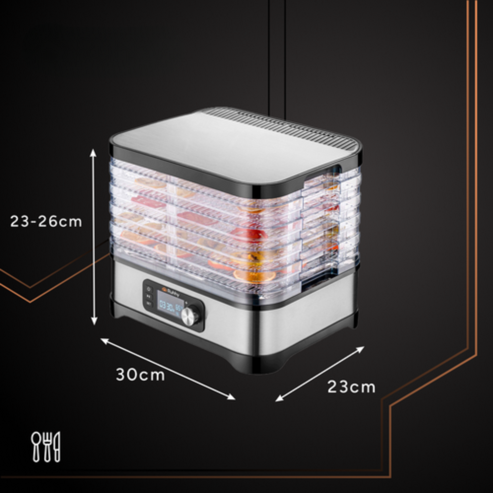 Deshidrator Electric Legume, Fructe, 5 Tavi, 400W, cu Programare, Afisaj LCD