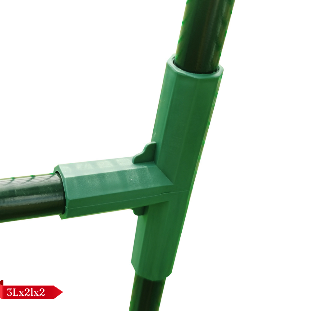 Solar de Gradina, pentru Plante/Legume, Structura Otel, cu Ferestre, Folie Plasa PE 130g/m, Verde
