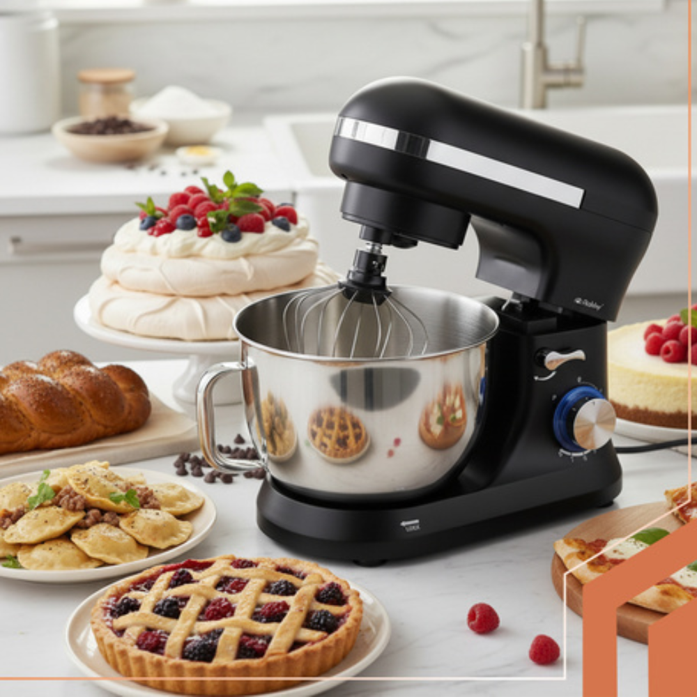 Robot de Bucatarie, 1000W, 8 Trepte Viteza, Bol 4.5L, Amestecare Planetara, Accesorii