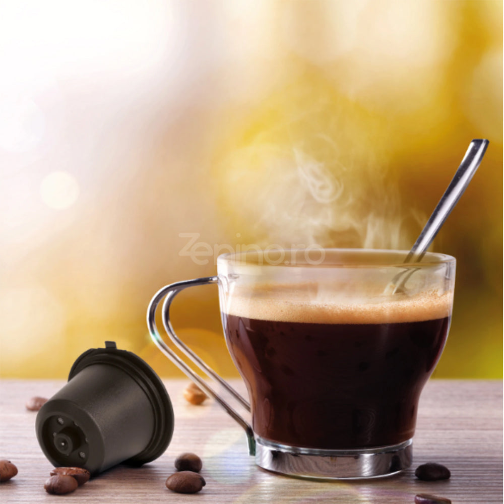 Set 5 Capsule Cafea - Reutilizabile, Compatibile cu Dolce Gusto, 7g, Plastic/Silicon,  Negru