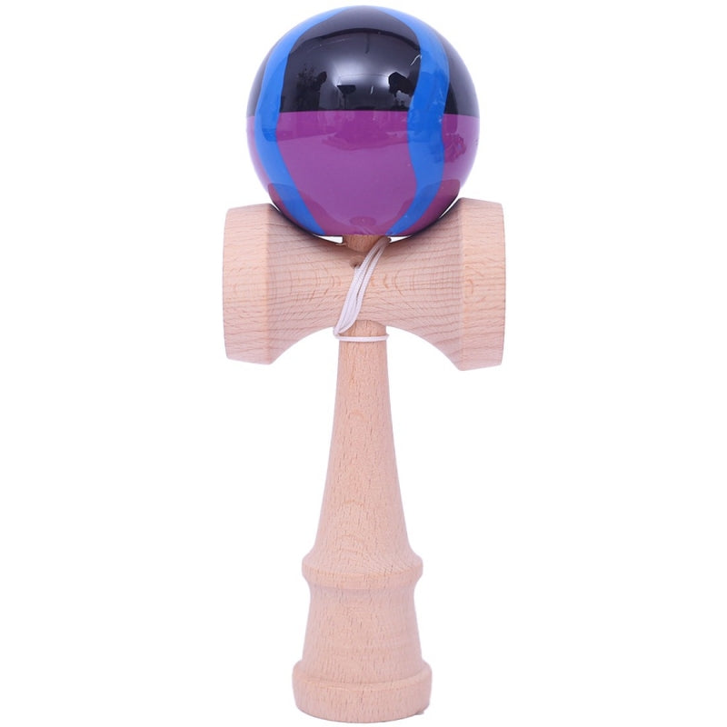 Kendama Original Profesional, Model Gradient, 18cm, din Lemn, Joc Interactiv, Copii si Adulti