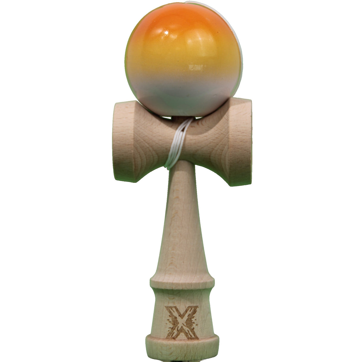 Kendama X Original, Super Sticky, Bila Lucioasa, Lemn, Copii si Adulti, 18cm, Joc Interactiv