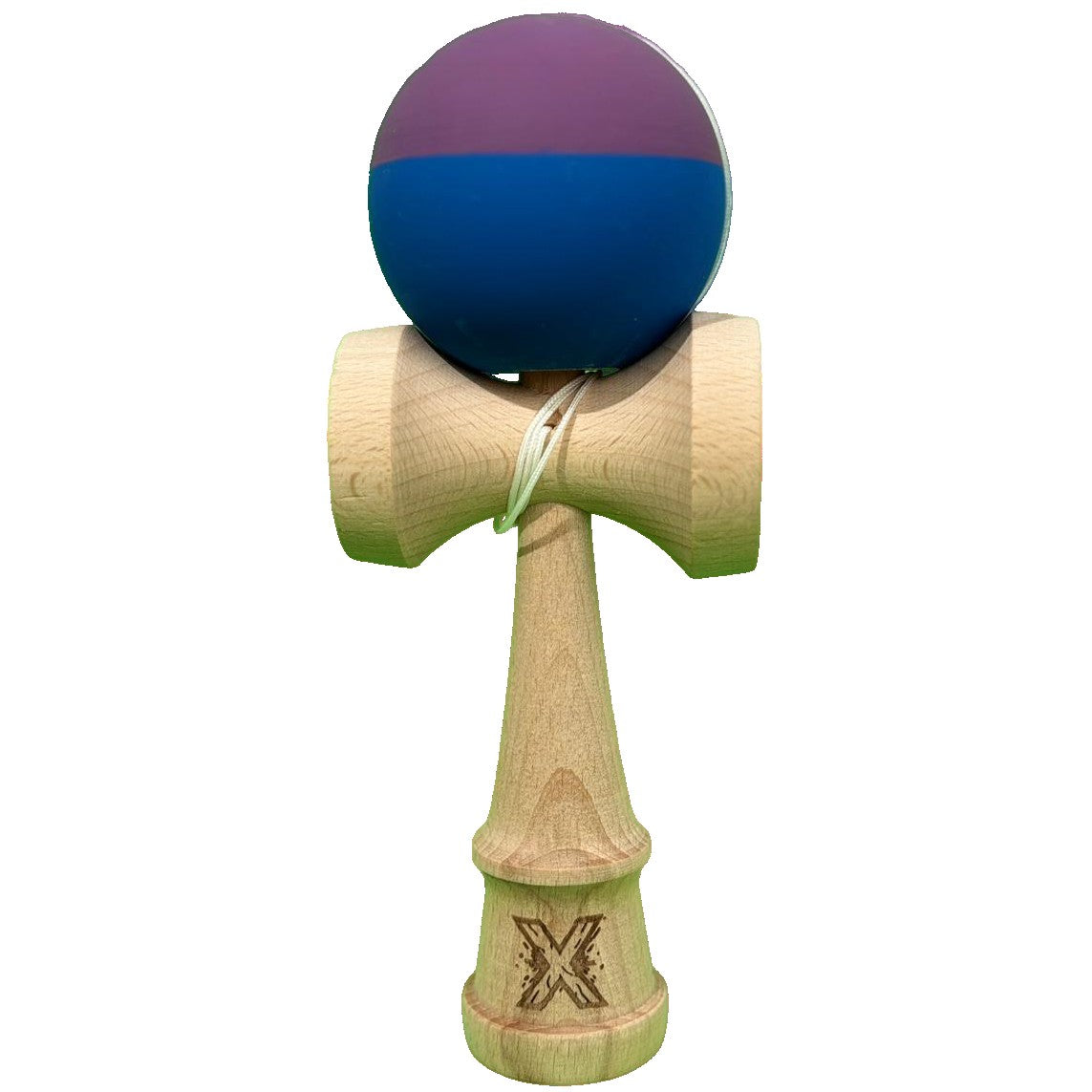 Kendama X Original, 18cm, Bila de Cauciuc, Lemn, Copii si Adulti, Joc Interactiv