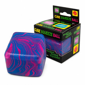 Jucarie Squishy tip Needoh, Forma Cub, Model Linii Flow din Maltoza, Antistres Senzoriala, 5x5cm
