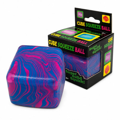 Jucarie Squishy tip Needoh, Forma Cub, Model Linii Flow din Maltoza, Antistres Senzoriala, 5x5cm