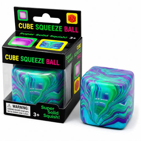 Jucarie Squishy Forma Cub, Model Linii Flow din Maltoza, Antistres Senzoriala, 5x5cm