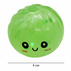 Jucarie Squishy Dumpling Needoh, Model cu Sclipici, Antistres Senzoriala, 4cm, Culoare Mix Surpriza