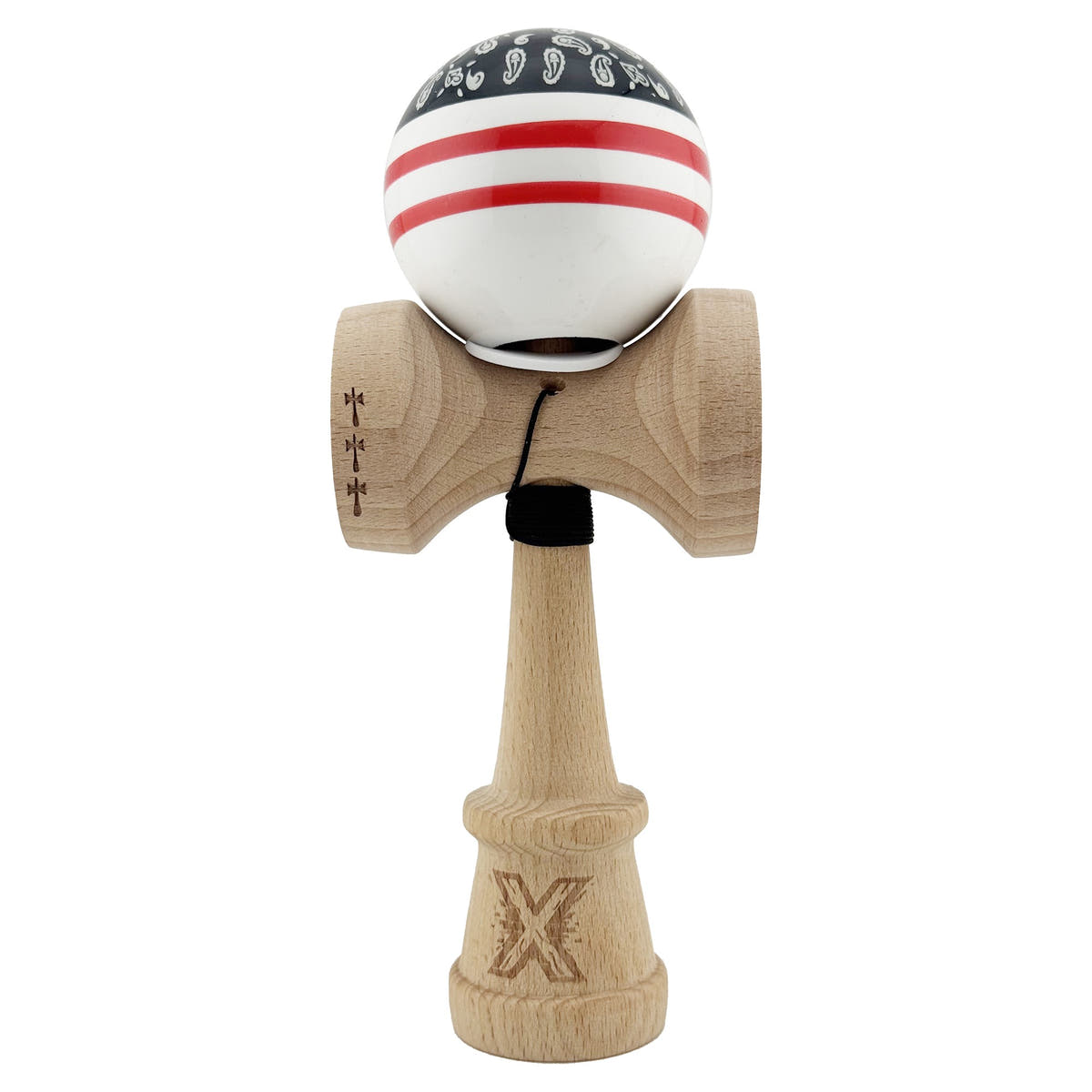 Kendama X Chicanos Original, Big Cups V3, Gaura in Baza, Super Sticky, Ata 55cm, Rulment Metalic