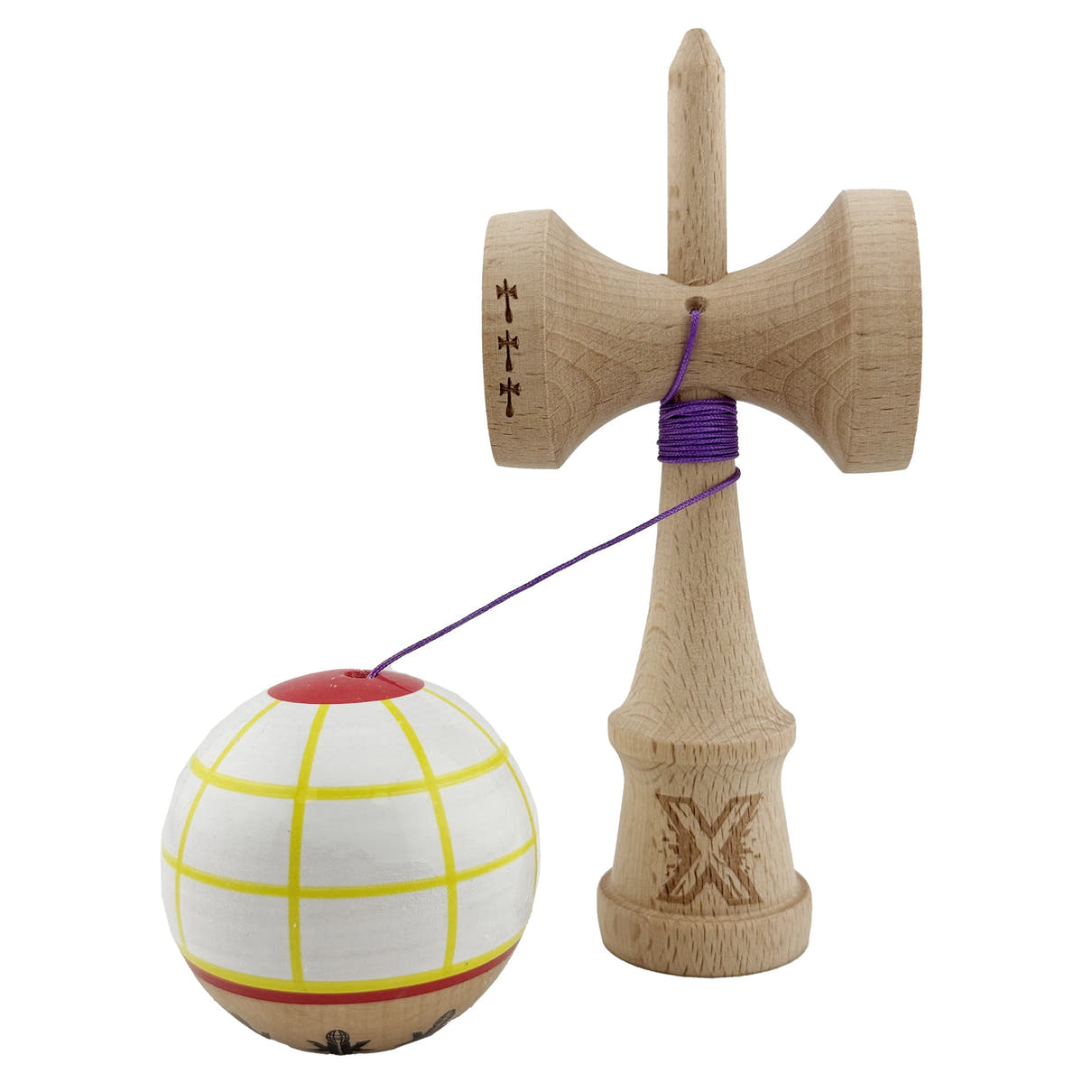 Kendama X Legendary Big Cups, Super Sticky, Ata 55cm, Rulment Metalic
