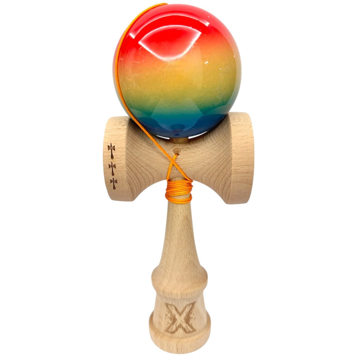 Kendama X Original Big Cups, Super Sticky, Ata 55cm, Rulment Metalic, Infinity Edition