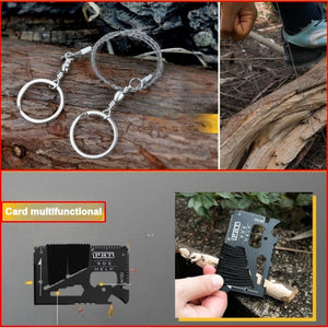 Kit Supravietuire cu Borseta, Lopata, Lanterna, Folie Izoterma, Multifunctional