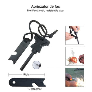 Kit Supravietuire cu Ghiozdan, 42 Piese, Echipament Prim-Ajutor, Multifunctional