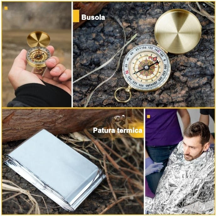 Kit Supravietuire 16in1, Instrumente Multifunctionale, Lanterna, Model Compact