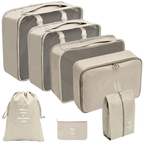 Set 7 Organizatoare Bagaj, Sac Pantofi, Portfard, pentru Calatorii, Impermeabil