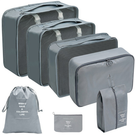 Set 7 Organizatoare Bagaj, Sac Pantofi, Portfard, pentru Calatorii, Impermeabil