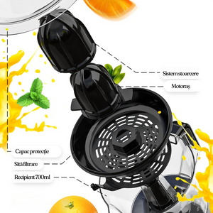 Storcator de Citrice Electric, 700ml, Usor de Curatat, Transparent