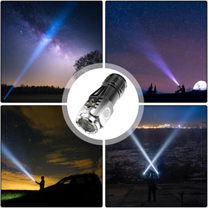 Lanterna cu 3 Nuclee LED, Raza 150m, 5W, Autonomie 4-20 Ore, Incarcare USB