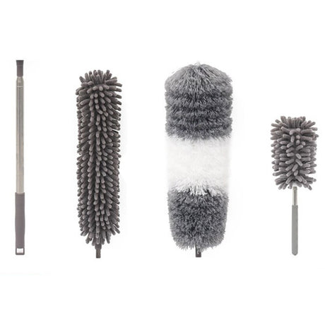 Pamatuf cu Microfibra, Capete Interschimbabile, Telescopic, Pentru Locuri Greu Accesibile