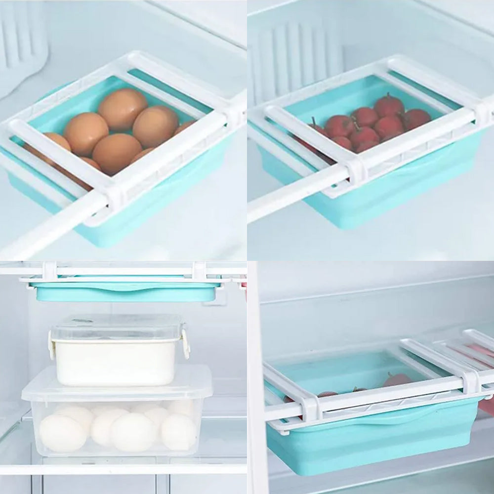 Organizator de Depozitare Zenino - Pliabil, Retractabil, pentru Raft de Frigider, Eco Friendly, 18.5cm x 16cm x 4.5cm