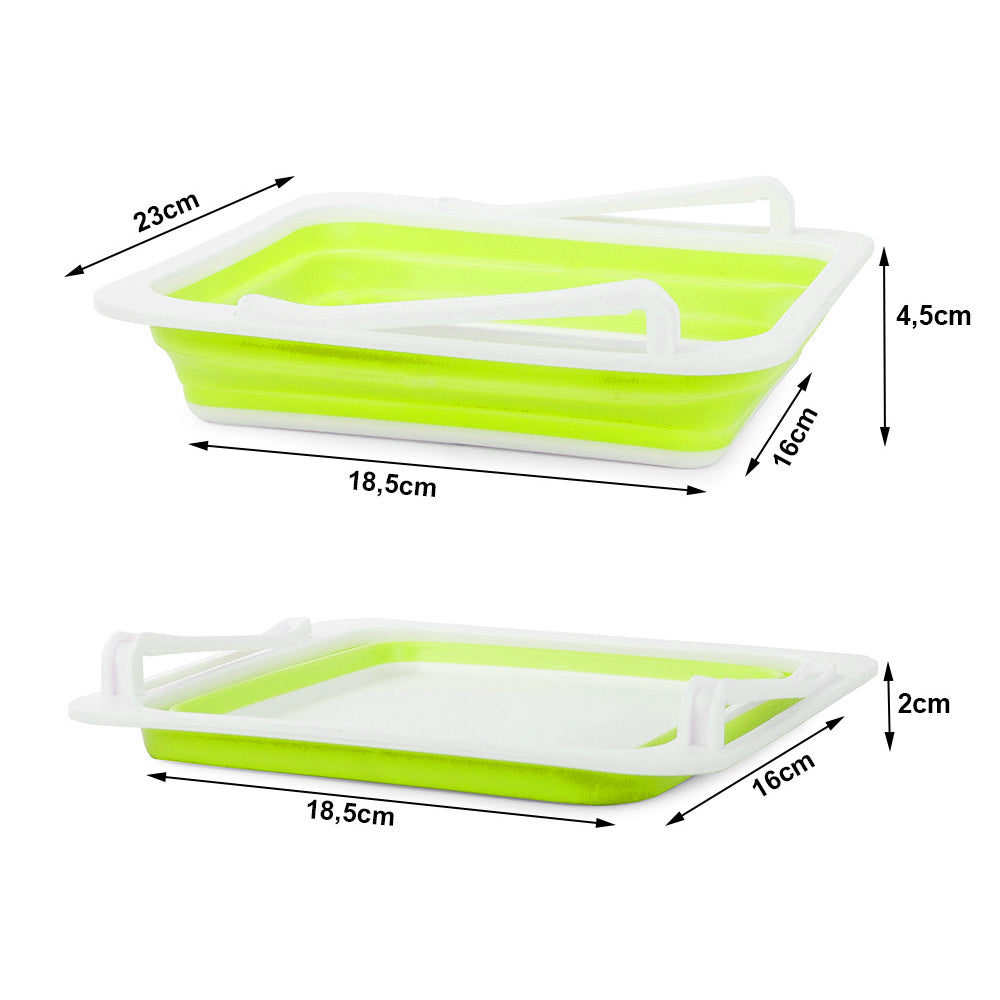 Organizator de Depozitare Zenino - Pliabil, Retractabil, pentru Raft de Frigider, Eco Friendly, 18.5cm x 16cm x 4.5cm
