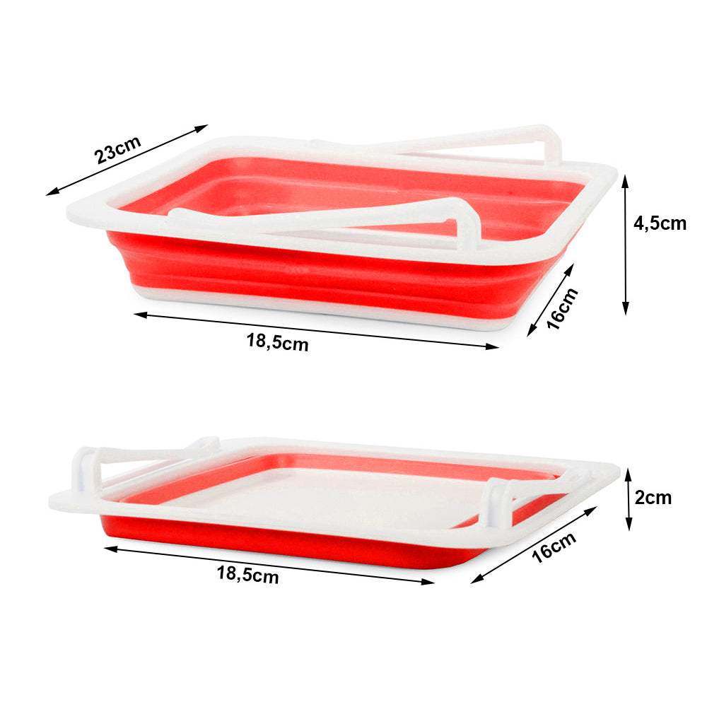 Organizator de Depozitare Zenino - Pliabil, Retractabil, pentru Raft de Frigider, Eco Friendly, 18.5cm x 16cm x 4.5cm