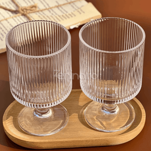 Set 6 Pahare cu Picior, de 225ml, pentru Cocktail, Limonada, Rezistent la Zgarieturi, din Sticla Borosilicata, Transparent