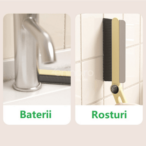 Perie Curatare 2in1, pentru Spatii Inguste, Curatare Rosturi, Capat Rotativ, 24.7x4.5cm, Alb/Crem