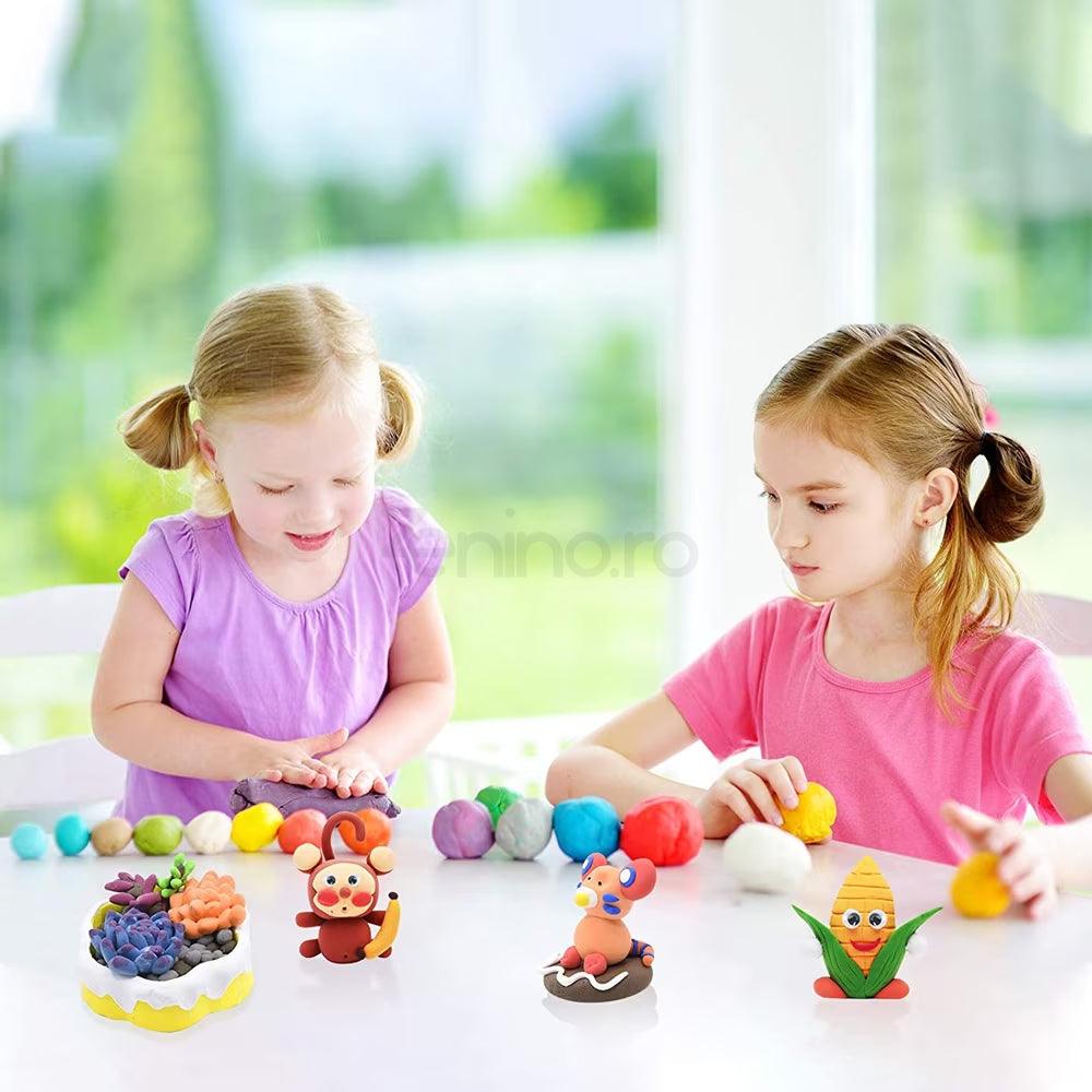 Комплект Smart Clay, 12 плика, Smart Magic Clay, Прибори, Многоцветни