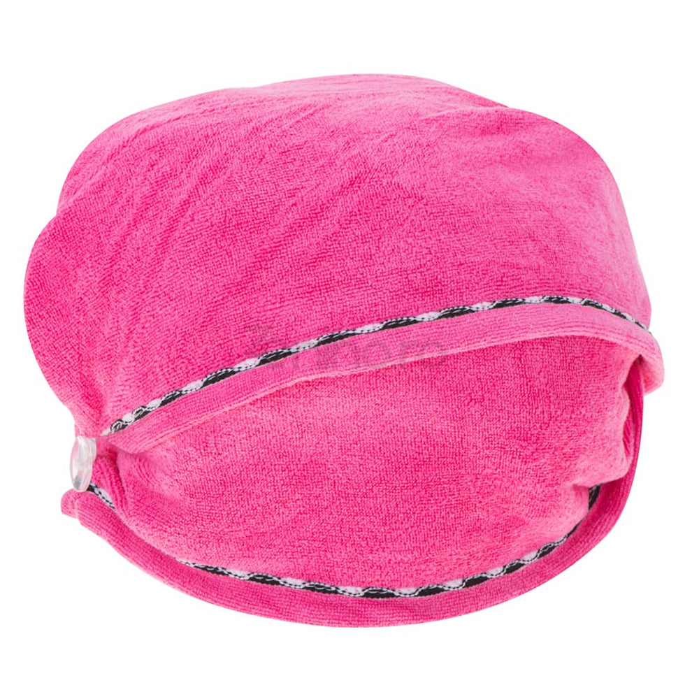 Prosop Turban - Microfibra, Placut la Atingere, Uscare Rapida, pentru Par Lung, 67cm x 24cm, Roz