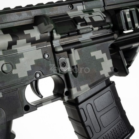 Pistol cu Bile Gel Pentru Copii - Design Realist, Reincarcabila, 8000 Bile, Suport Umar, Ochelari de Protectie, 43 cm, Army