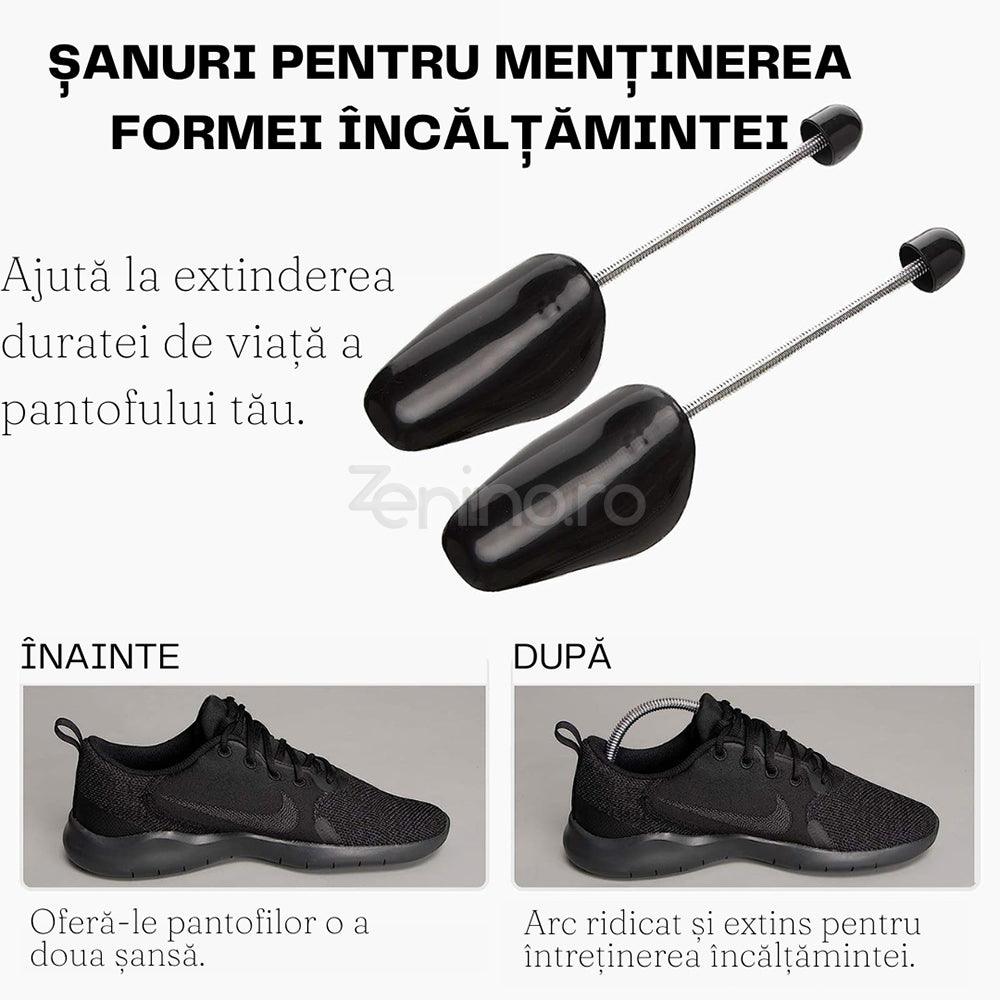 Set 2 Mini Sanuri, Mentine forma Pantofilor, Arc Flexibil, Universal, ABS si Otel, Negru