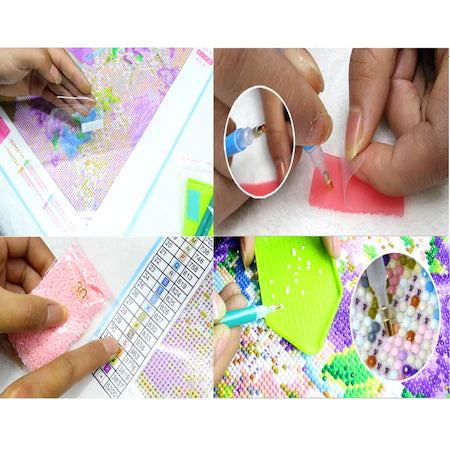 Kit Broderie cu Diamante Rotunde, 5D, Dimensiune Tablou 30x40cm, Mozaic, Multicolor