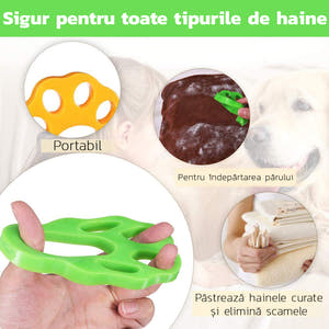 Set of 2 Lint and Hair Catchers, for Washing Machine, Multifunctional, for Any Textile Material, Paw Shape, Multicolor
