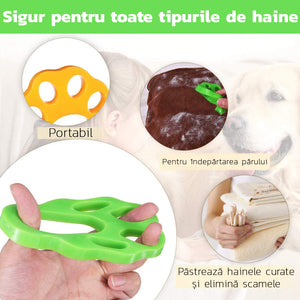Set of 2 Lint and Hair Catchers, for Washing Machine, Multifunctional, for Any Textile Material, Paw Shape, Multicolor