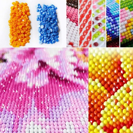 Kit Broderie cu Diamante Rotunde, 5D, Dimensiune Tablou 30x40cm, Mozaic, Multicolor