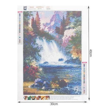 Kit Broderie cu Diamante Rotunde, 5D, Dimensiune Tablou 30x40cm, Mozaic, Multicolor