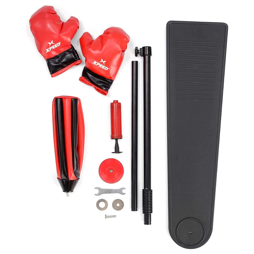 Jucarie Minge de Box, Suport Reglabil, Manusi de Protectie, +3 Ani