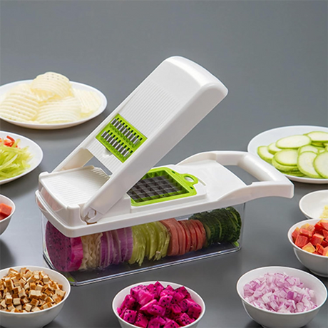 Feliator Multifunctional, 10 Piese, pentru Fructe, Legume, Separator Oua, Recipient Stocare