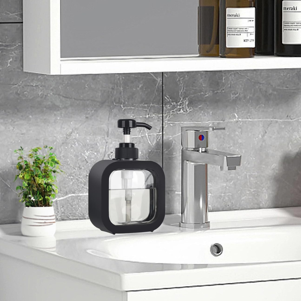 Liquid Soap Dispenser, 500ml Capacity, Universal, 19cm, Transparent