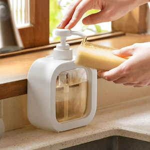 Liquid Soap Dispenser, 500ml Capacity, Universal, 19cm, Transparent