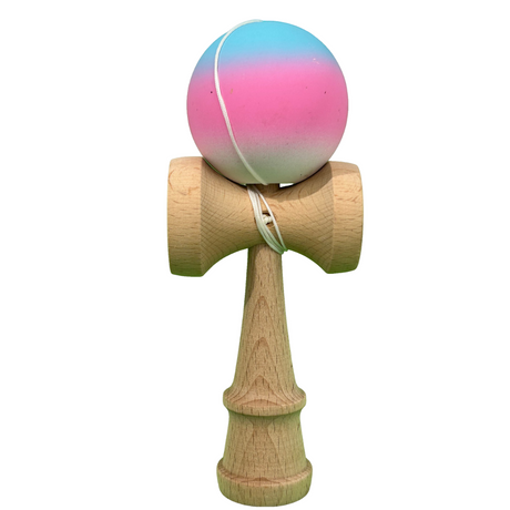 Kendama Original Profesional, Model Gradient, 18cm, din Lemn, Joc Interactiv, Copii si Adulti