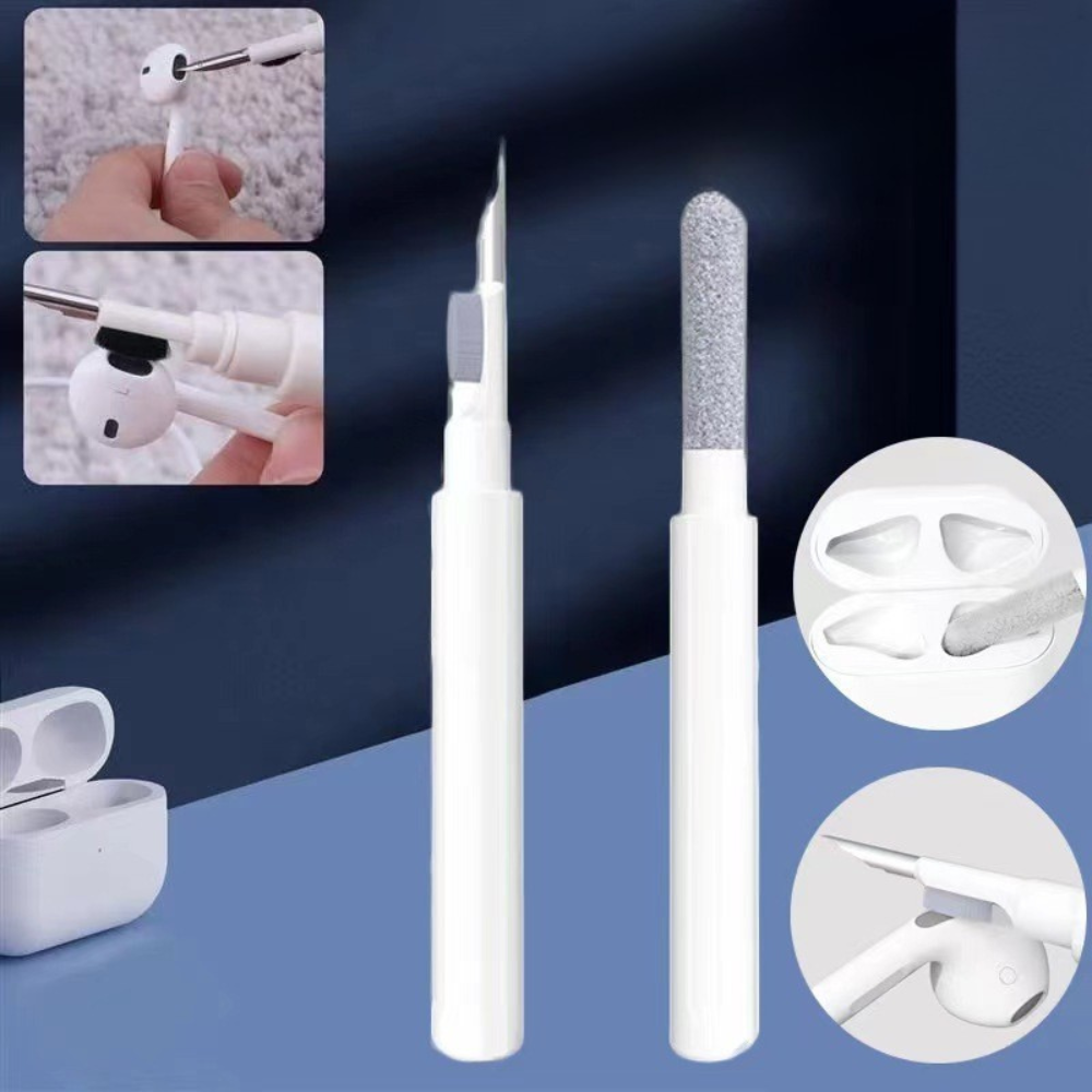 Kit 3in1 Curatare Casti, Tip Stilou, Perie Moale, Varf Metalic
