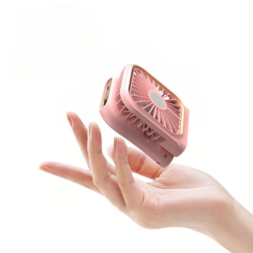 Mini Ventilator Portabil, 3 Viteze, 3000mAh, Suport Telefon, Pliabil, Incarcare USB