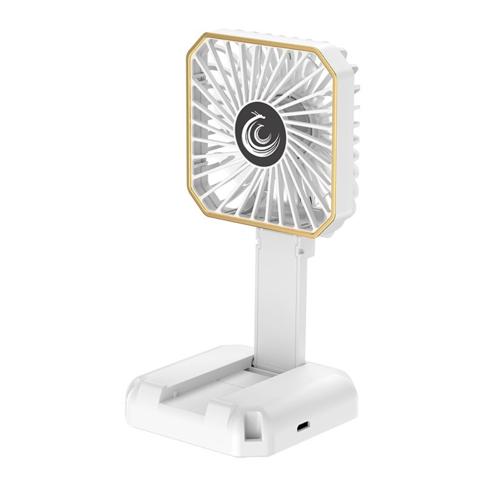 Mini Ventilator Portabil, 3 Viteze, Autonomie 3h, Suport Telefon, Pliabil, Incarcare USB