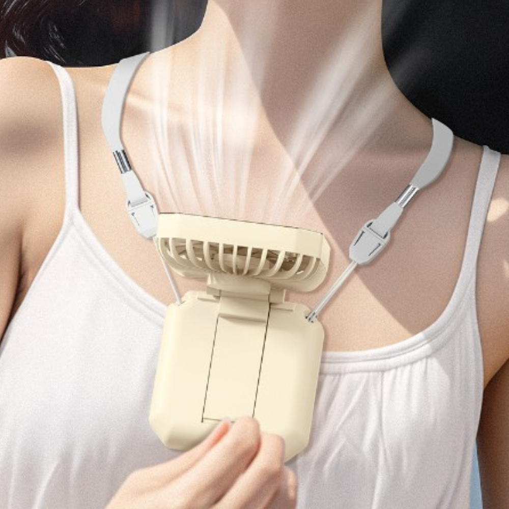 Mini Ventilator Portabil, 3 Viteze, Autonomie 3h, Suport Telefon, Pliabil, Incarcare USB
