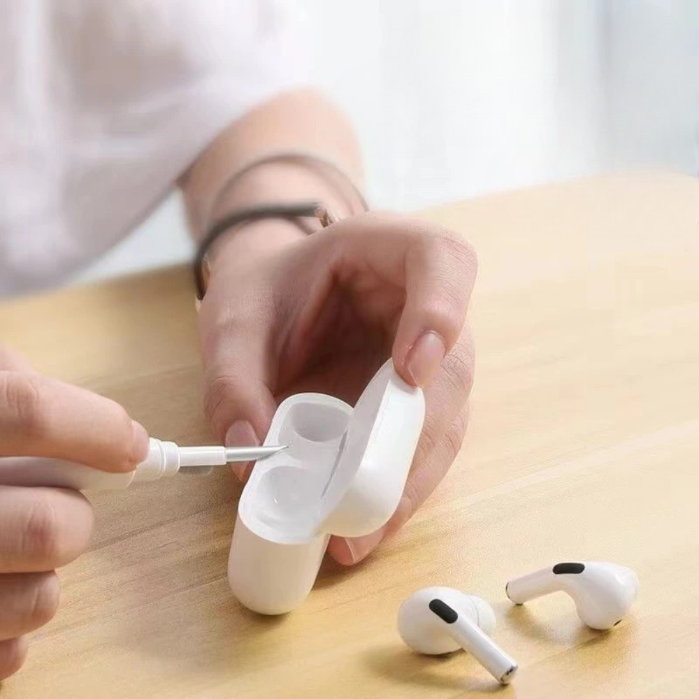 Kit 3in1 Curatare Casti, Tip Stilou, Perie Moale, Varf Metalic