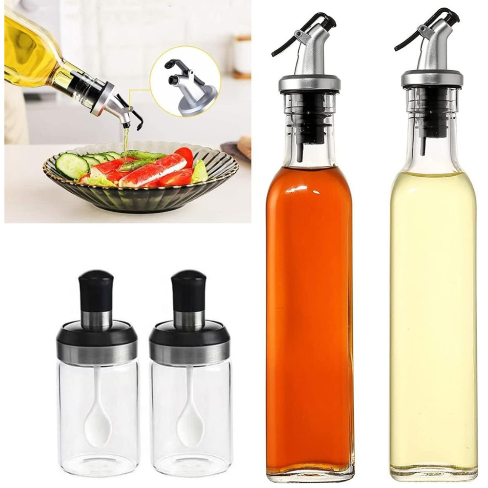 Set Dispensere Ulei 500ml, Recipiente Condimente, din Sticla