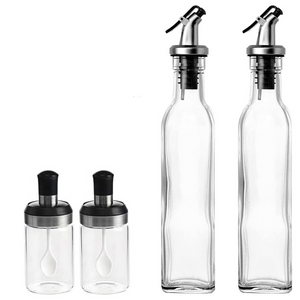 Set Dispensere Ulei 500ml, Recipiente Condimente, din Sticla